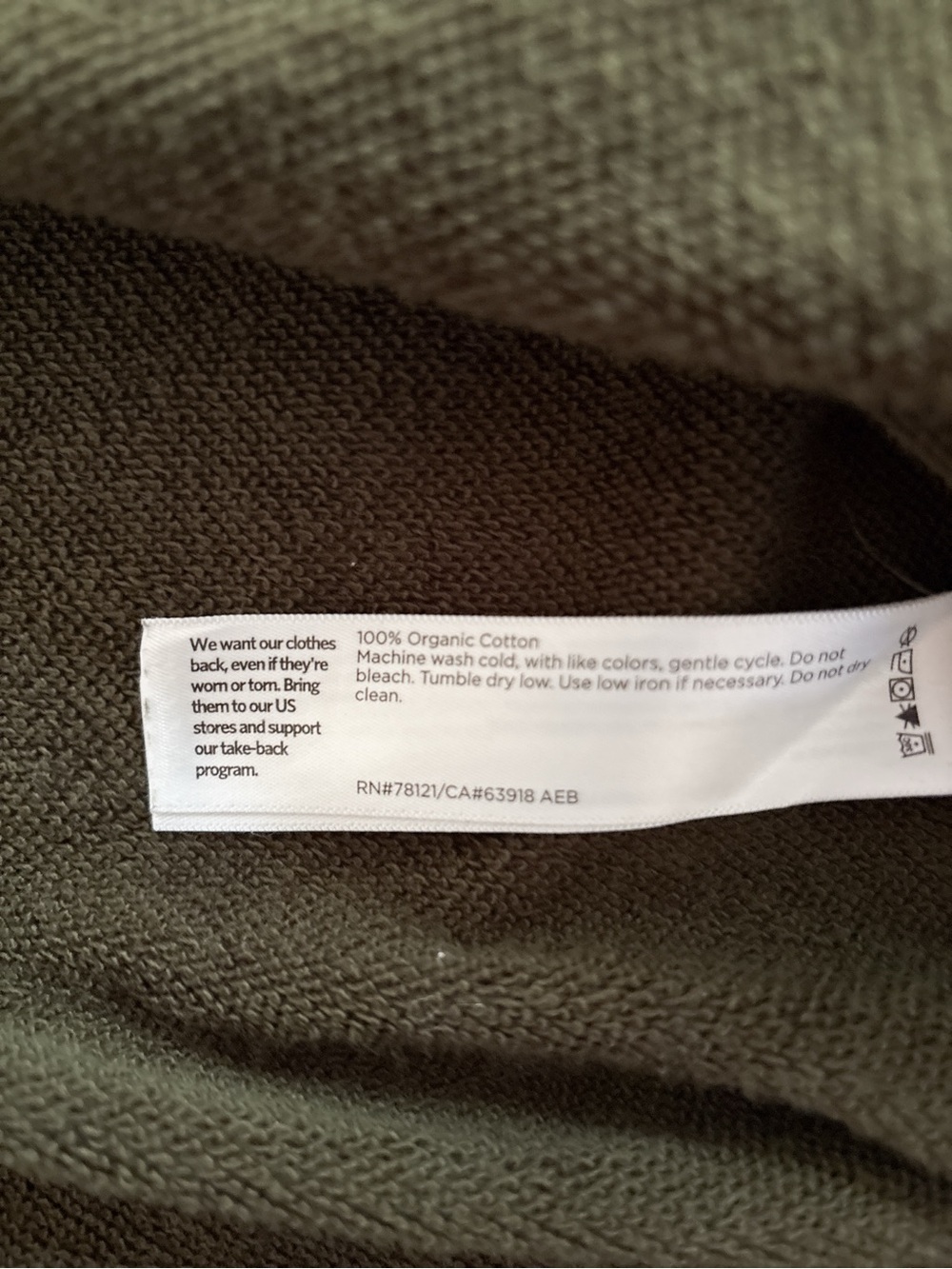 Eileen Fisher organic cotton French terry box top - size xsmall - Picture 6 of 10